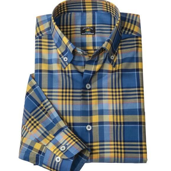 Guys Plaid Button Front Shirt - Picture 2 of 6